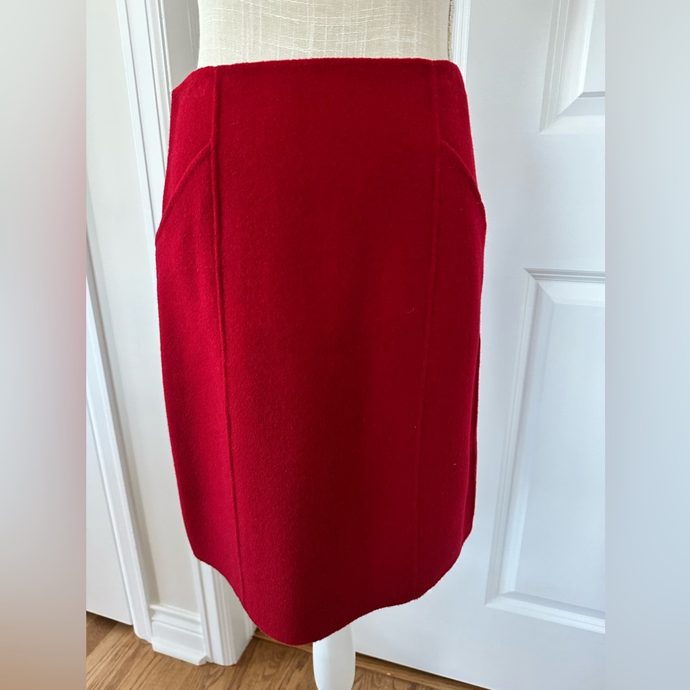 Theory red wool skirt. Never worn.